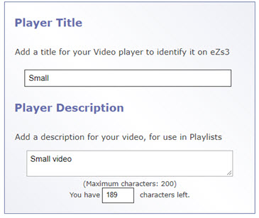 Creating Players With The eZs3 Dashboard